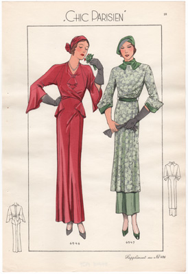 chic parisien fashion illustration 1934